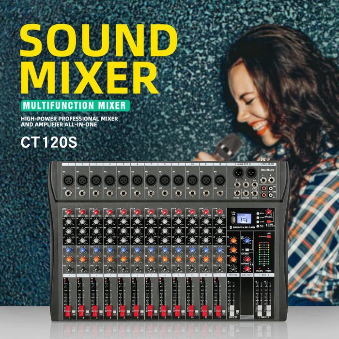 Premium New Baxs Mixer Audio 12 Channel Murah Ct120S Audio Mixer With Equalizer Profesional