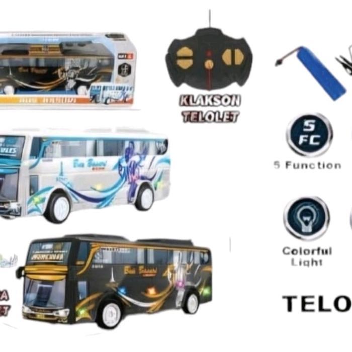 Ada Stok mainan anak mobil remote / bus telolet / simulation remote control bus / bus Basuri telolet