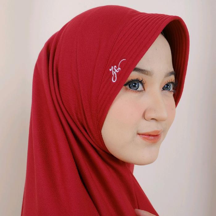 Jilbab pet antem kaos bordir syahira xxl