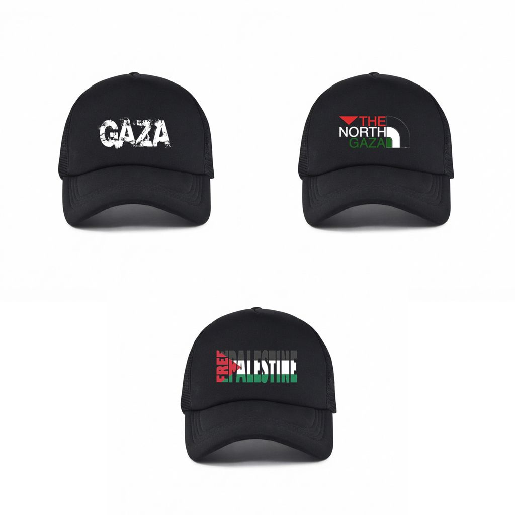 Topi Islami Hamas Palestina Al Aqsa Jerusalem Gaza Model Trucker Premium Printing DTF Unisex - Tilen
