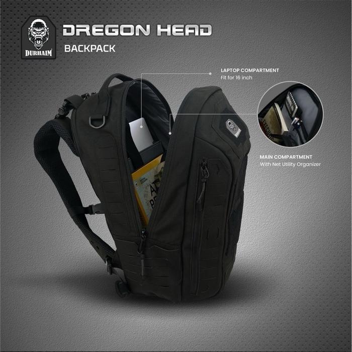 Jual Rugi Tas Ransel Tactical Durhaim Dregon Head Outdoor Edc Backpack Original