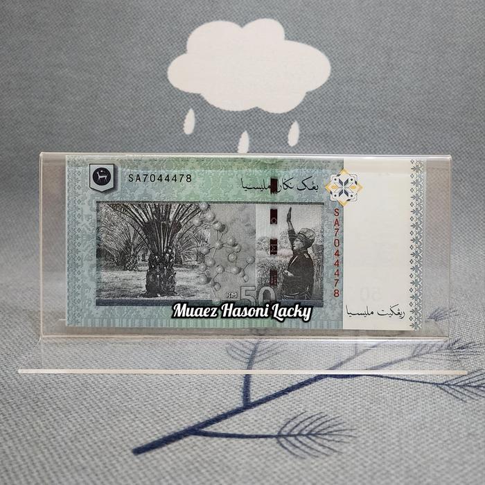 Akrilik Tempat Uang Pajangan Hiasan Malaysia 50 Ringgit