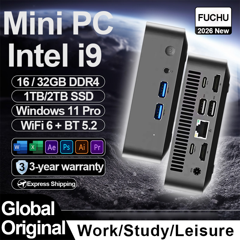 2026 Mini PC Windows 11 Intel Core i9 10980HK Core i3 6100U Portable Desktop PC 16GB 32GB DDR4 2TB