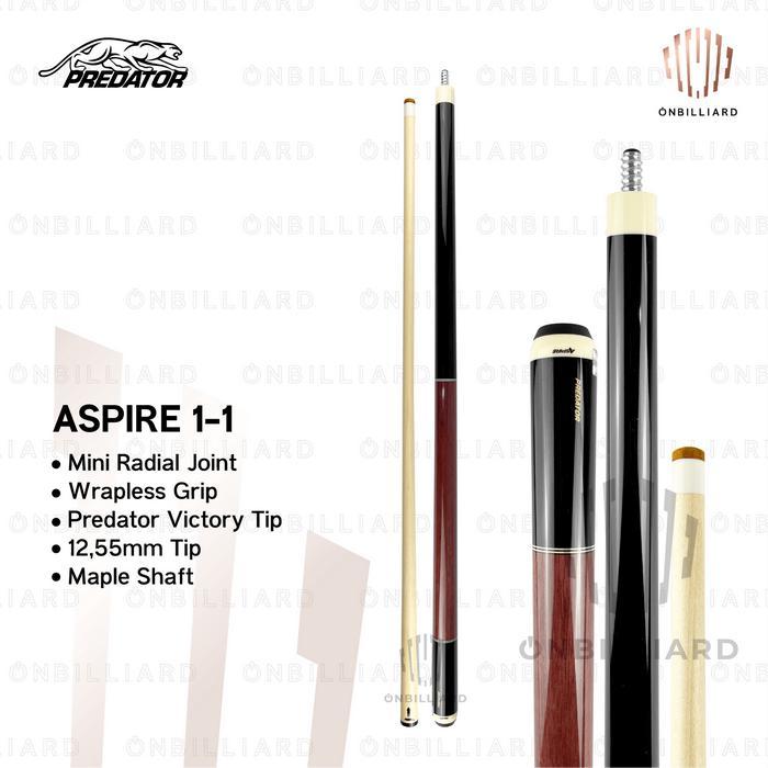 Promo Predator Aspire 1-1 1-2 1-3 1-4 1-5 1-6 1-7 1-8 1-9 1-10 Cue Stick Billiard Low Deflection