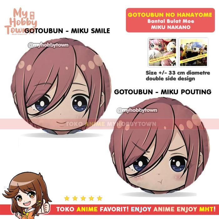 Bantal Bulat Anime Gotoubun no Hanayome: Miku Nakano Quintessential Quintuplets