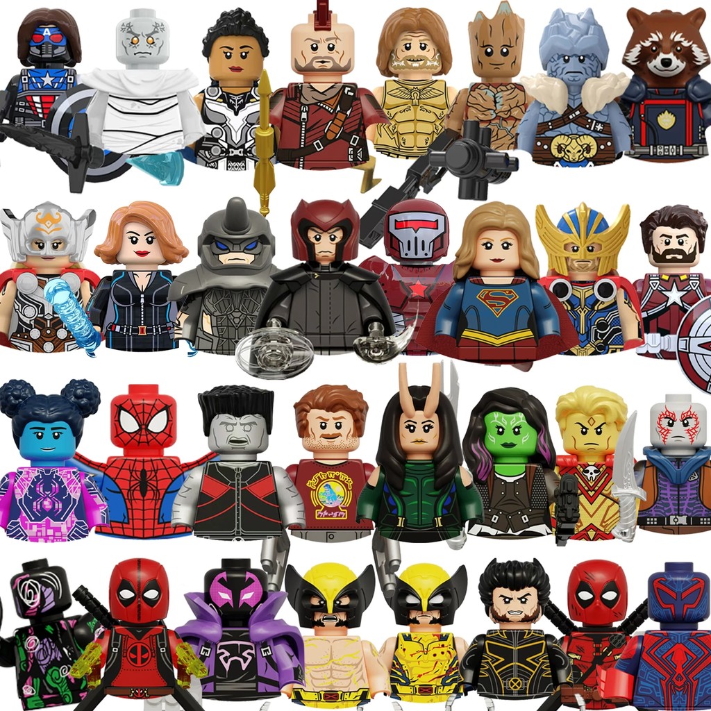 Marvel Captain America Magneto Deadpool Blocks Brick Mini Figure building blocks Hot toy children's