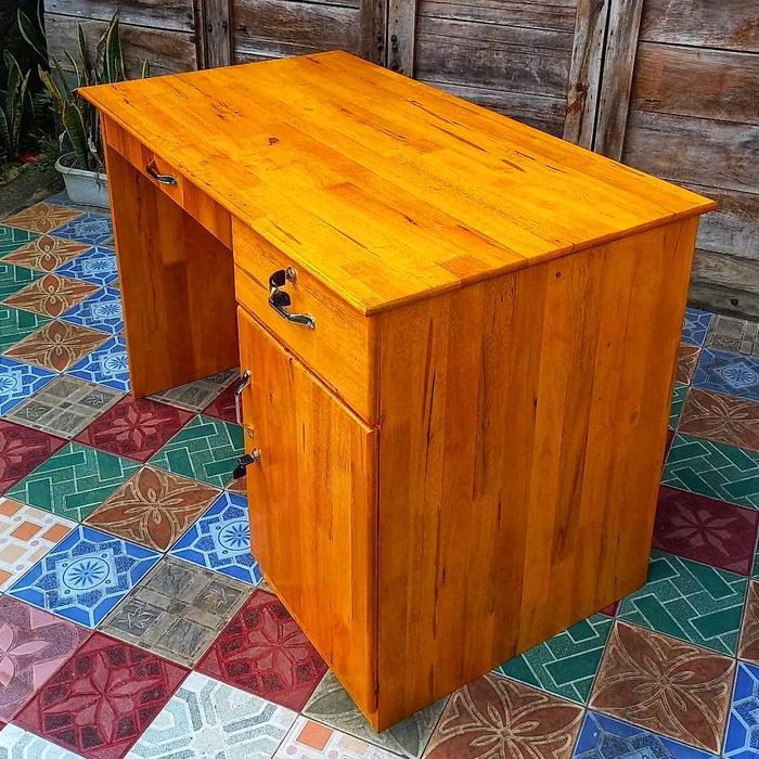 MEJA KASIR)KANTOR SETENGAH BIRO KAYU JATI