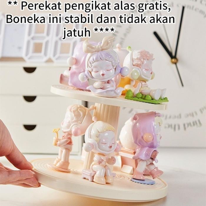 Vixplorn Acrylic Kotak Display Putar Blind Box 360 Rotate Display Box Rak Pajangan Akrilik