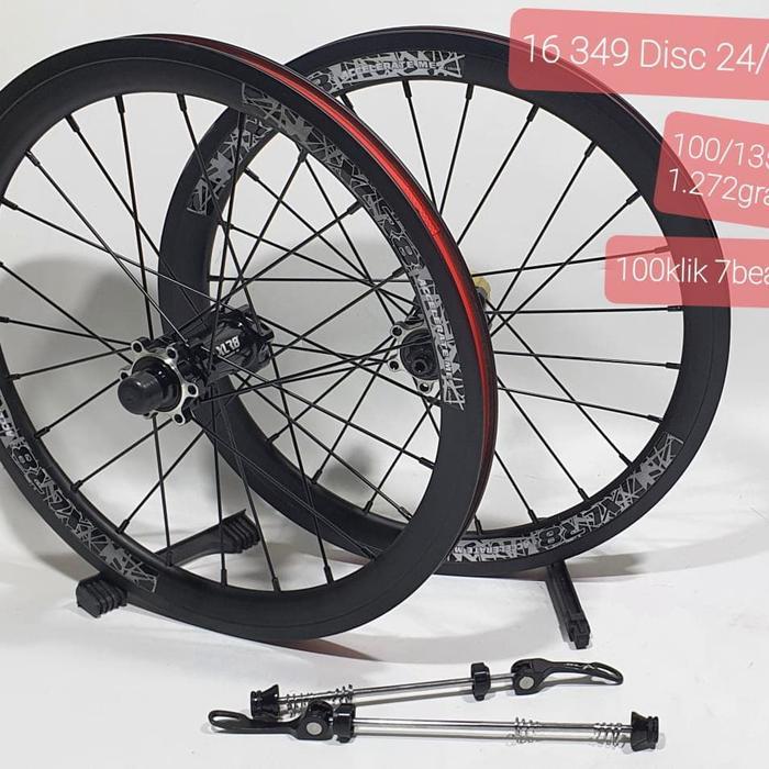 TERBARU Wheelset XRL8 16 plus 349 Disc Brake F/R24Hole
