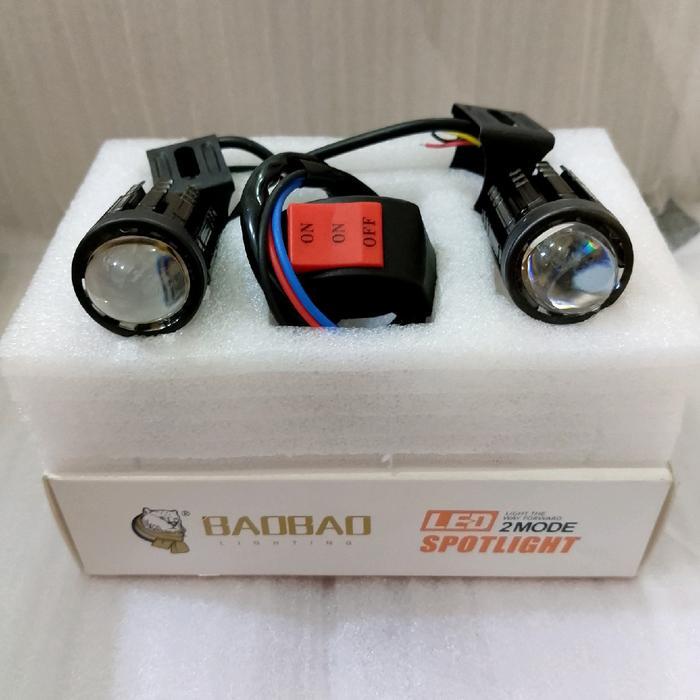 Lampu tembak D2 Mini Driving Led Light, putih kuning Universal