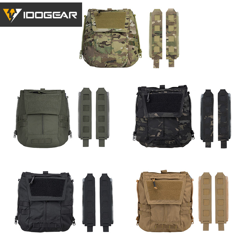 IDOGEAR Tactical Panel Zip on Pouch Backpack Plate Carrier Bag for CPC AVS JPC2.0 Vest With