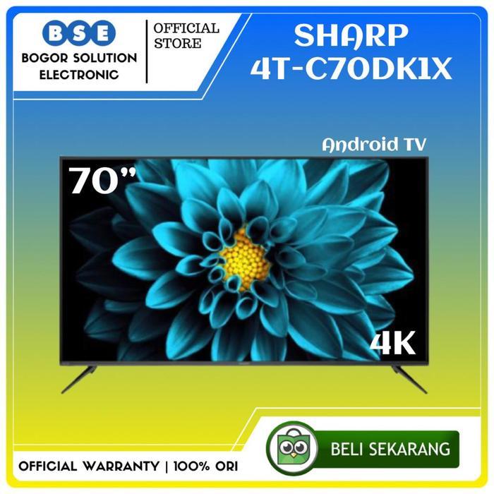 TV Android Sharp 70 Inch 4T-C70DK1X 4K Android TV 70 Sharp 70DK1X 70"