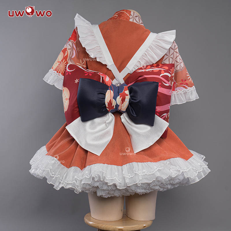 UWOWO Yoimiya Cosplay Maid Costume Genshin Impact Fanart Cosplay Yoimiya Cosplay Yoimiya Maid Dress