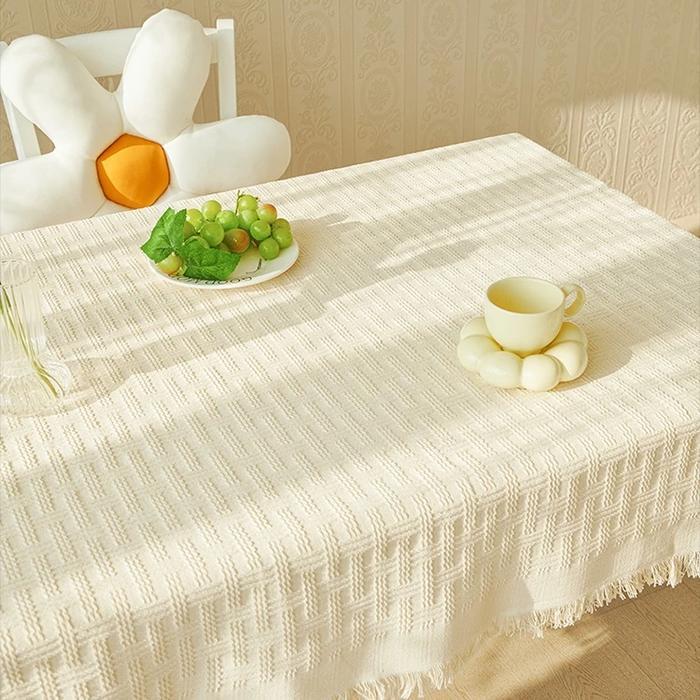 Ready stock Taplak Meja Bergaya Minimalis Estetik / Taplak Meja Persegi / Kain Meja / Alas Meja /