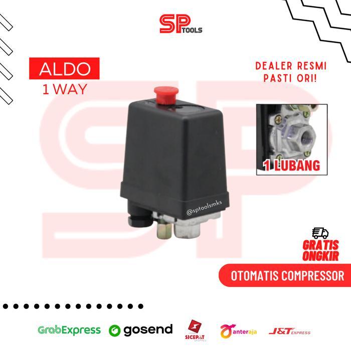 Otomatis Compressor Kompresor Listrik Kecil Mini 1 Lubang 1 Way Aldo