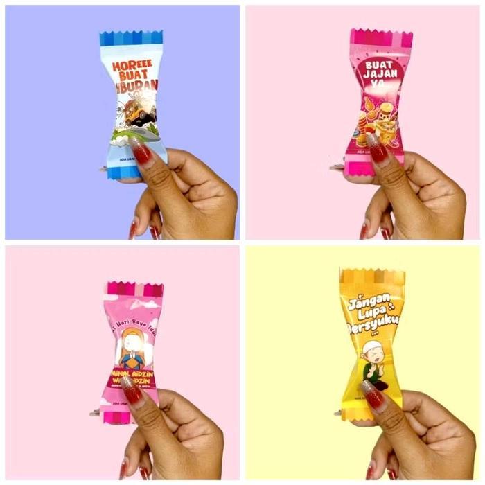 120 pcs Amplop Lebaran Unik Angpao Permen Bentuk Permen Panjang