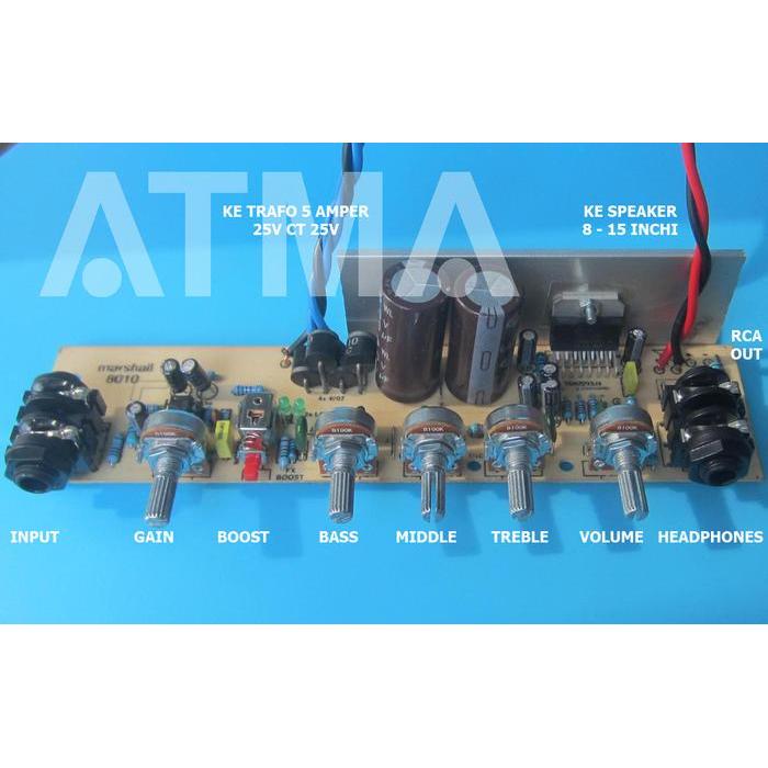 READY Kit Guitar Amplifier Ampli Gitar Marshall 8010 PowerAmp TDA729 10-15in