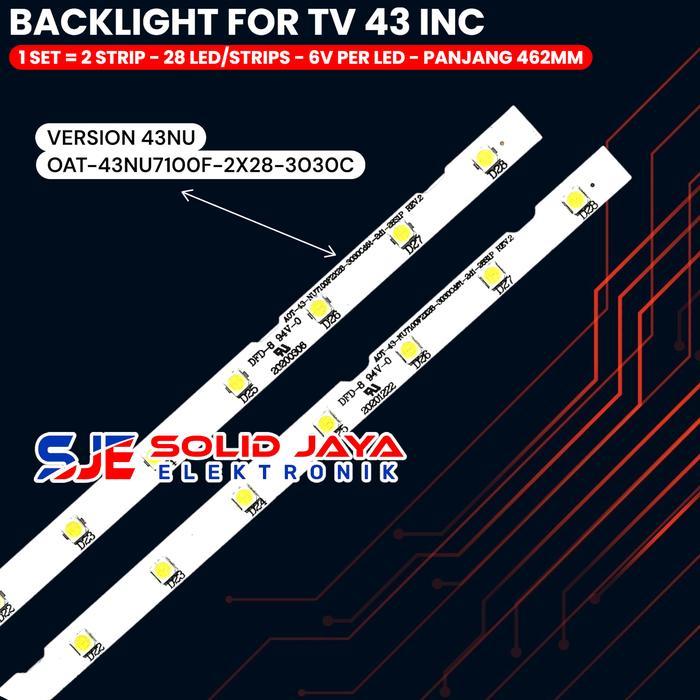 Promo Backlight Tv 43 Inch Ua43Nu7100 Ua43Ru7100 Ua43Nu7020 Ua43Nu7090 Ua43Nu7140 Ua43Nu7300
