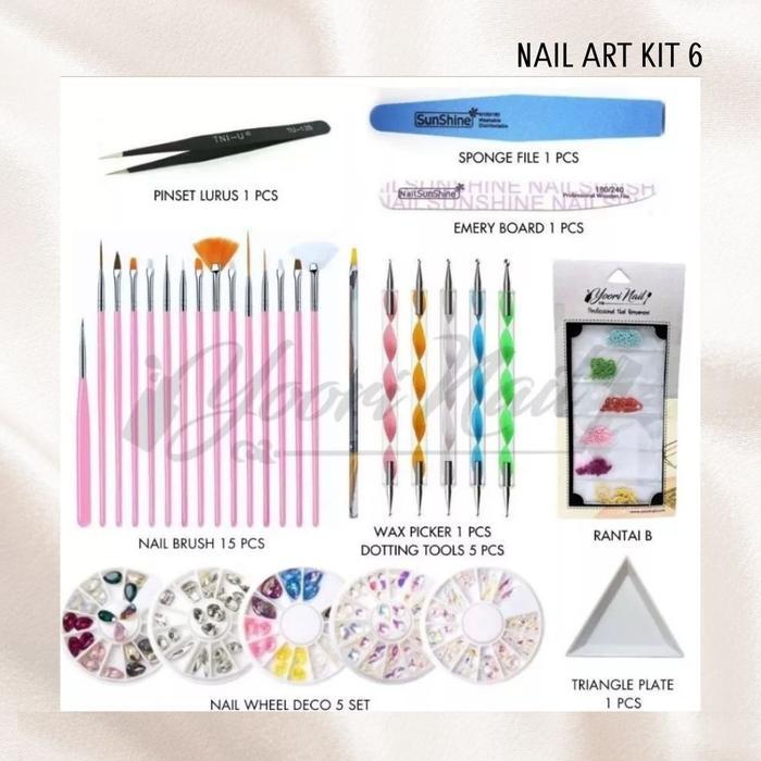 Paket Nail Art 6 Perlengkapan