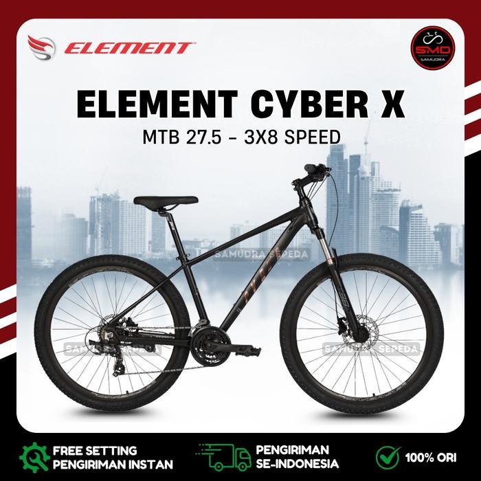 Sepeda Gunung MTB 27.5 Element CYBER Y9 3X9 sp // CYBER X 3x7 Speed // CYBER X 3X8 Speed Murah BDG -