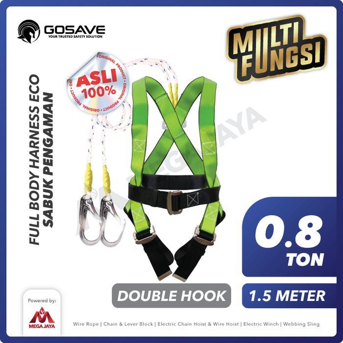 Gosave Full Body Harness Eco, Safety Harness, Safety Belt, Double Hook, Full Body Safety Harness,