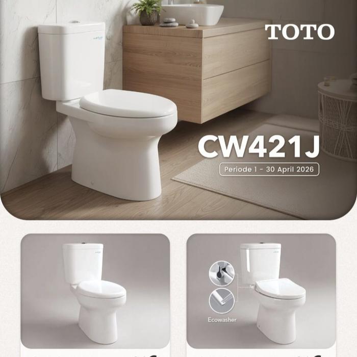 CLOSET DUDUK TOTO CW421J / KLOSET TOTO CW 421 J / TOILET TOTO CW 421 J - CLOSET ONLY