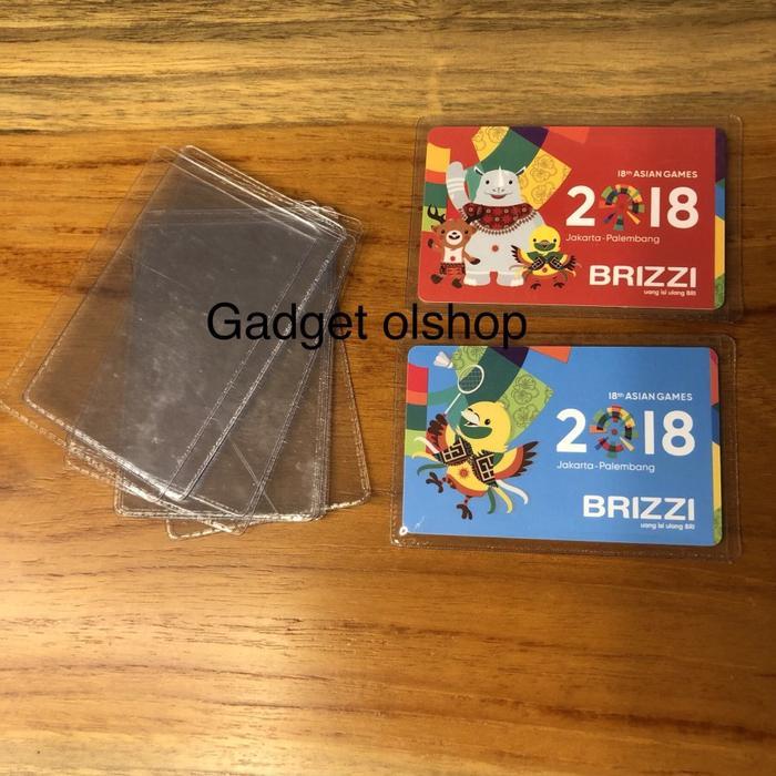 READY Sampul cover plastik / Bening polos / plastik buat kartu flazz brizzi emoney /Bening