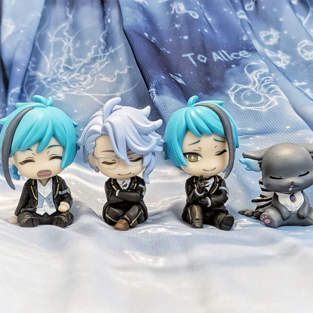 Hot Anime Twisted Wonderland Shoulder Action Figure Toys Grim Jade Floyd Leech Azul Anime Figures