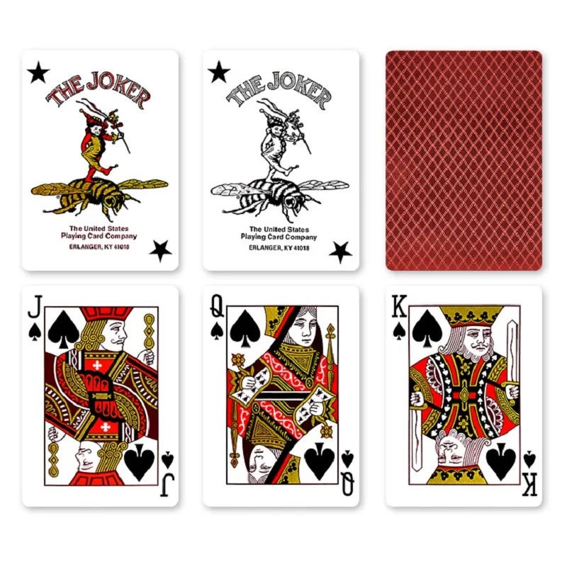 Bee Metalluxe Red Playing Cards Deck USPCC Collection Card Games Magic Tricks