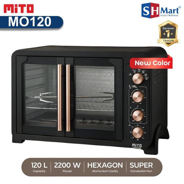 Oven Listrik Mito 120 Liter MO120 / MO-120 Bosca Series Double Door (MEDAN) - BLACK