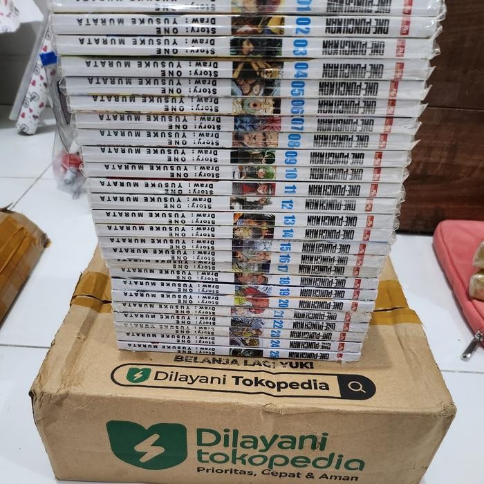 Komik One Punch Man Set Vol 1-25 Kolpri Campur Segel Mulus Ori