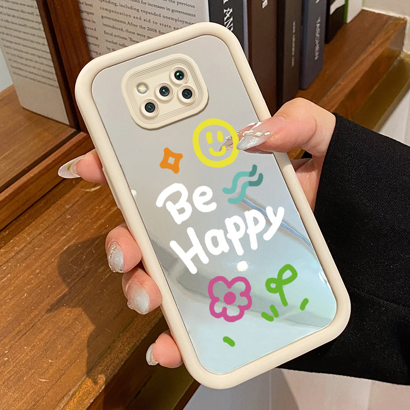 Casing Hp Untuk Untuk Xiaomi Poco X3 X3 Pro X3 NFC Case Mood yang baik Kasing Mirror Cesing Akrilik 