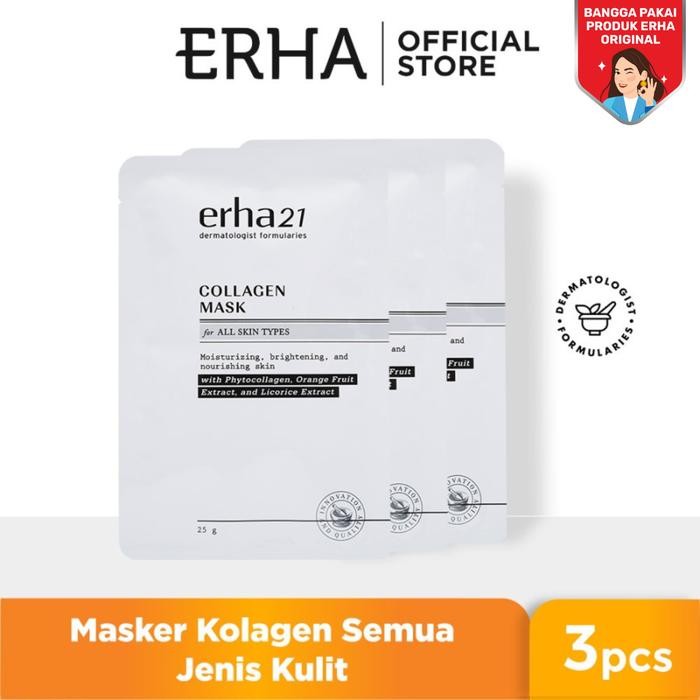zg90 Bundle Erha Collagen Mask 3 Pcs - Masker Wajah Anti Aging