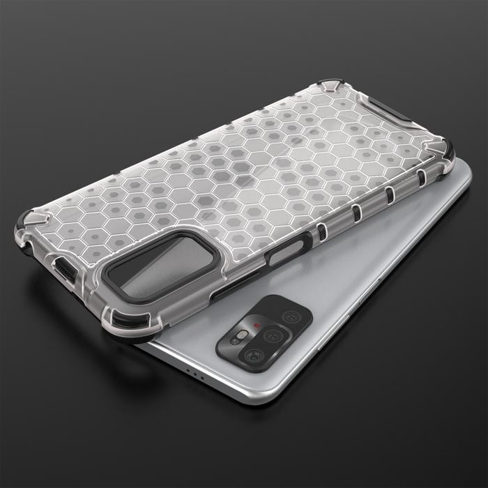 Xiaomi Redmi Note 10 5G Honeycomb Hybrid Clear Armor Case Shockproof