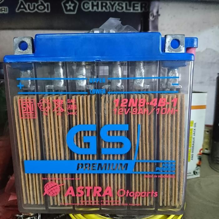 Gs Premium 12N9 12V 9Ah Aki Motor Suzuki Thunder Bajaj Pulsar