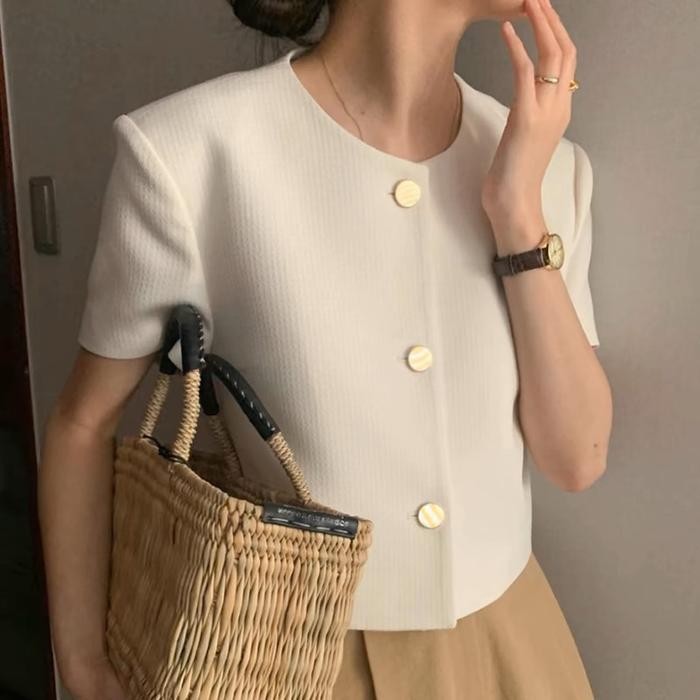 Kemeja Blouse Wanita Daily Wear Women Basic Mx144