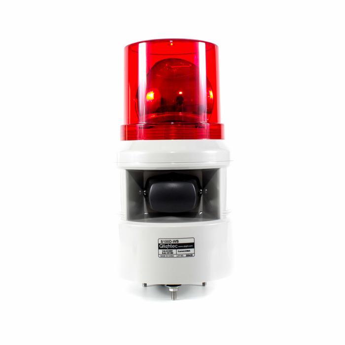 QLIGHT S100D-WS-220V RED/AMBER BULB REVOLVING 5 WARNING SOUND 105DB