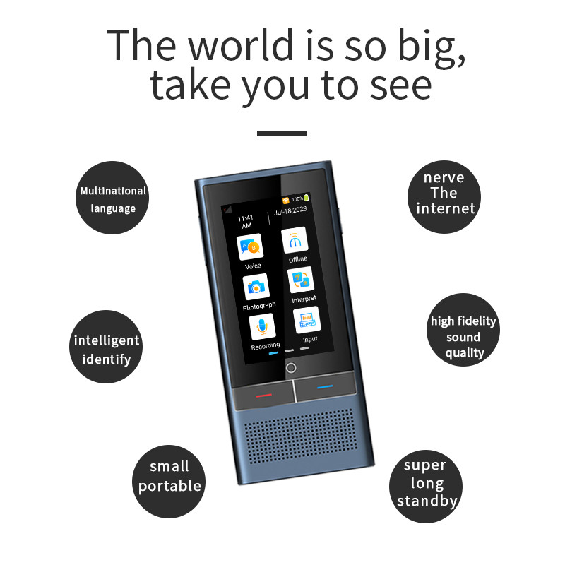 2023 New Intelligent Voice Translator Overseas Travel Intelligent and Photographic Instant Translato