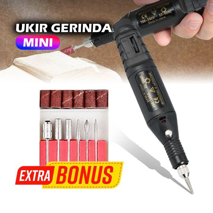 Bor Ukir Elektrik Mini Variable Speed Rotary - Bor Mini Elektrik Set Mata Ukir Bor Tool Set Untuk