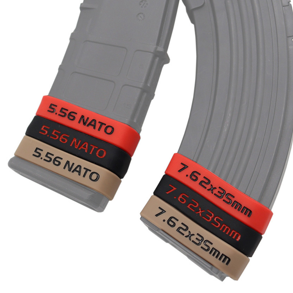 High Quality 4Pcs/Lot Magazine Marking Band Airsoft Rifle Elastic Mag Rubber Ring For 5.56 Nato