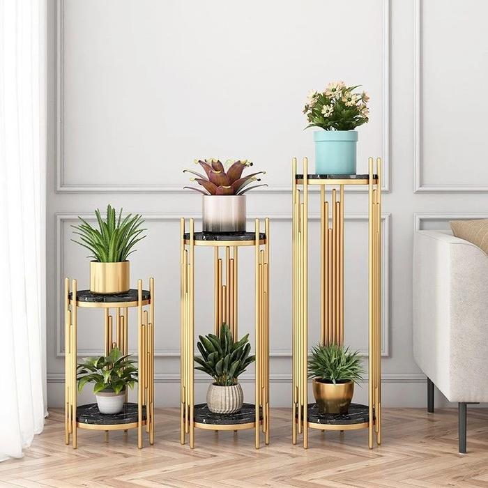 Premium Meja Sudut Standing Flower Cofee table Meja Sudut Standing Flower/Pola Marmer Meja Tamu