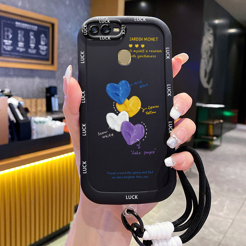 Casing Hp untuk OPPO A7 A5s A12 A12s A11K Case Casing HP Softcase silikon hitam yang dipersonalisasi