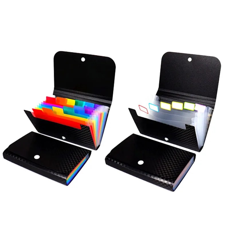 Small File Wallet Receipt Folder A6 Accordion Folder 7-Layer 13-Layer File Case Waterproof With