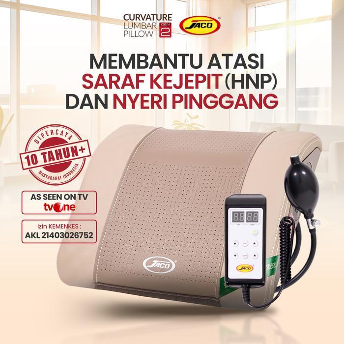 PRODUK BERGARANSI Jaco Lumbar Pillow Gen 2 Bantal Terapi Syaraf Terjepit Nyeri Tulang Belakang