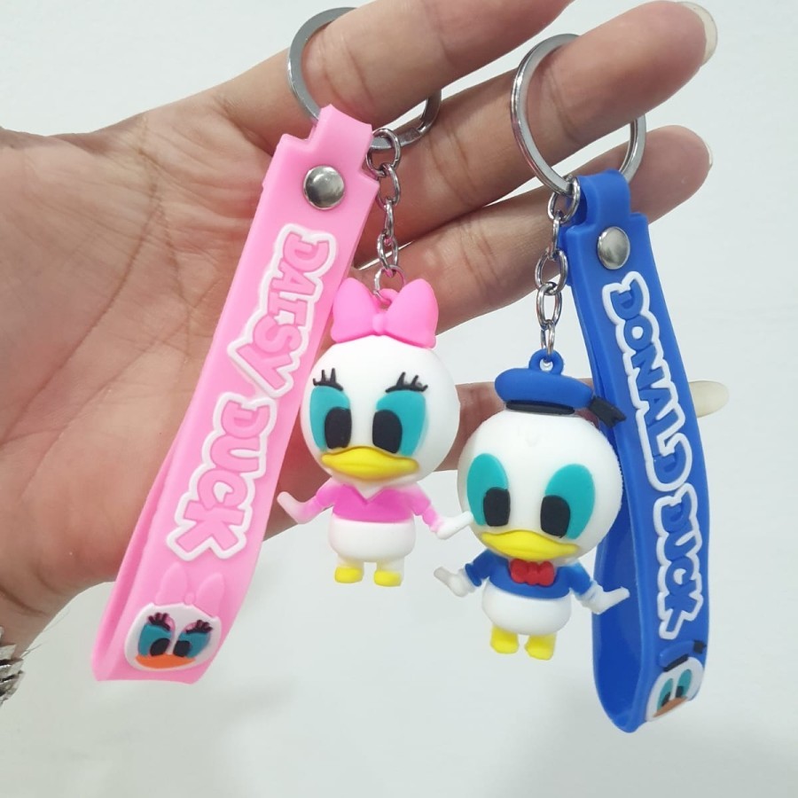 gantungan kunci karakter Donald Duck Gantungan kunci lucu keychains