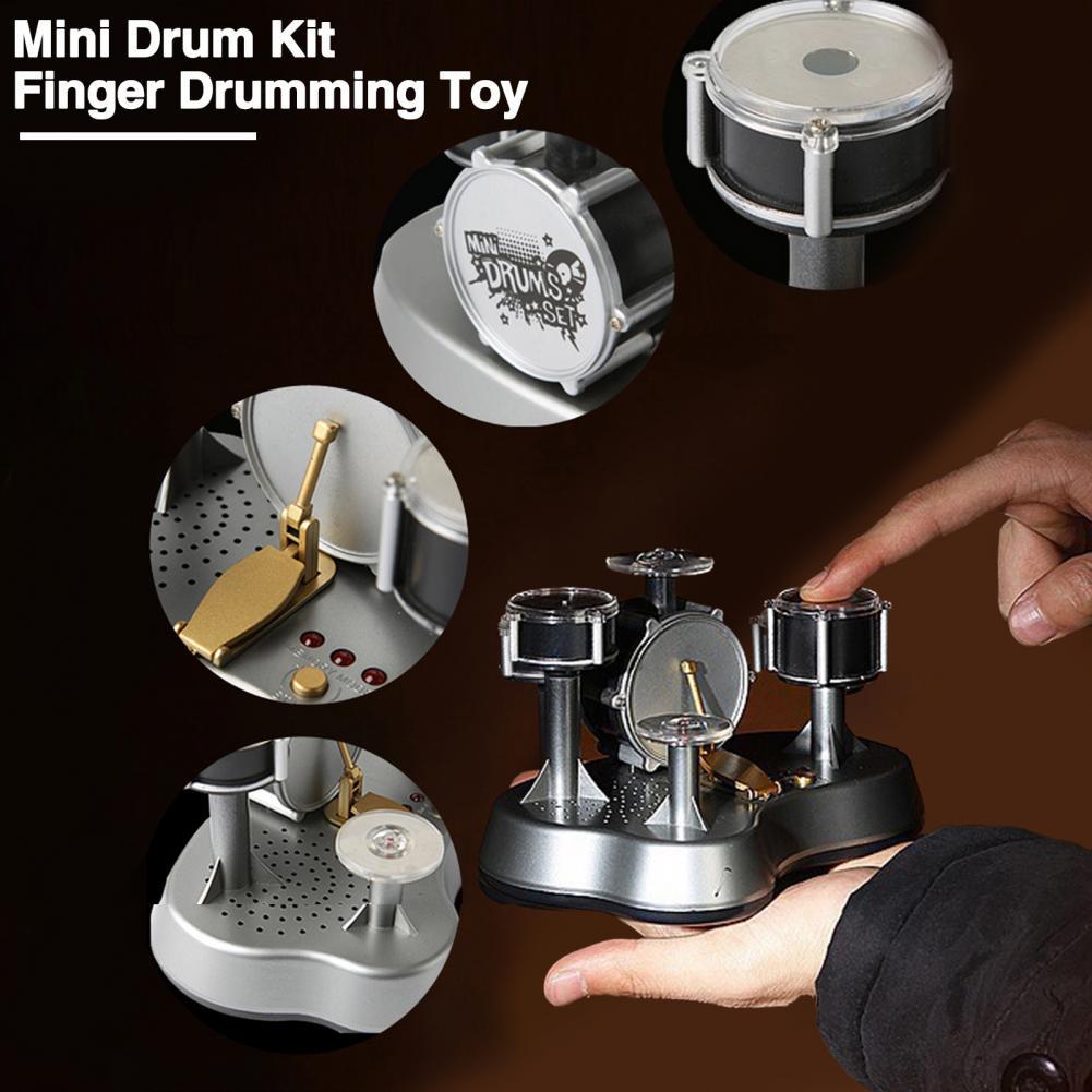 Electronic Drum Pad Interactive Electronic Finger Touch Drum Kits for Home Mini Drum Kit Novel Deskt