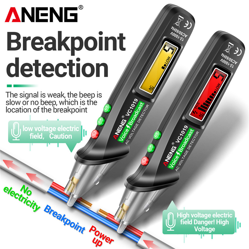 ANENG VC1019 Intelligent Voice Broadcast Test Pen Infrared Sensor