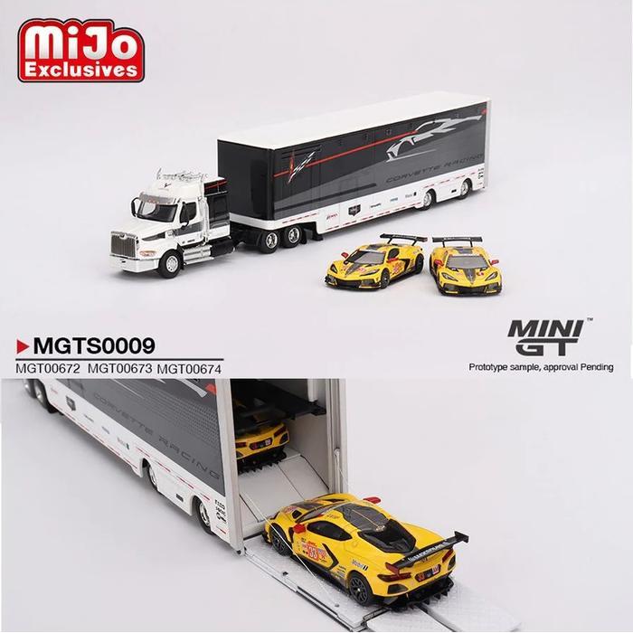 MGTS0009 - MINI GT Corvette Racing C8.R Racing TransporterSet