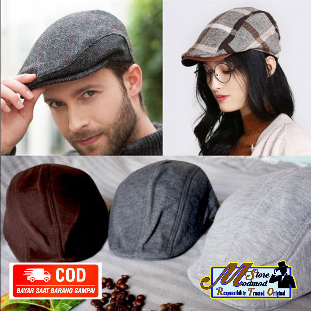 TOPI COPET PRIA / TOPI COPET PRIA DEWASA / FLATCAP - Drill