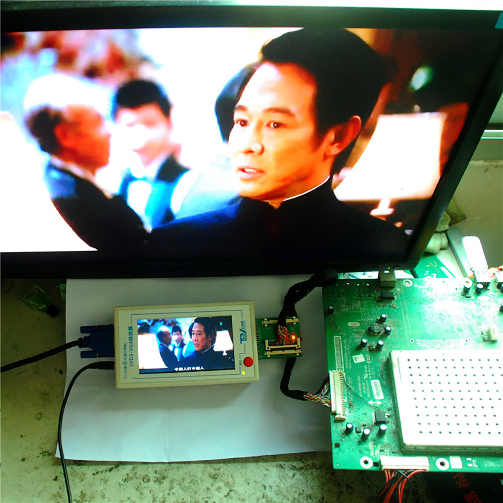 Lcd Tv Motherboard Tester 4.3" Screen Supports Sd Hd Screens Tv160 6Th Generation Lvds-Vga Converter